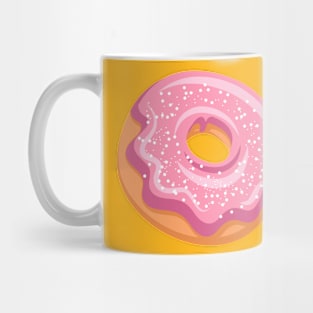 Cute Pink Donut with Powdered Sugar Mug